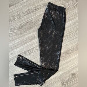 Snake Print Faux Leather Leggings NWOT